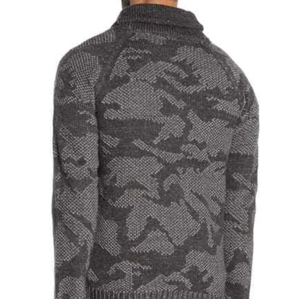 NWT mens HEDGE Camo Shawl Collar Button Cardigan - Picture 10 of 10